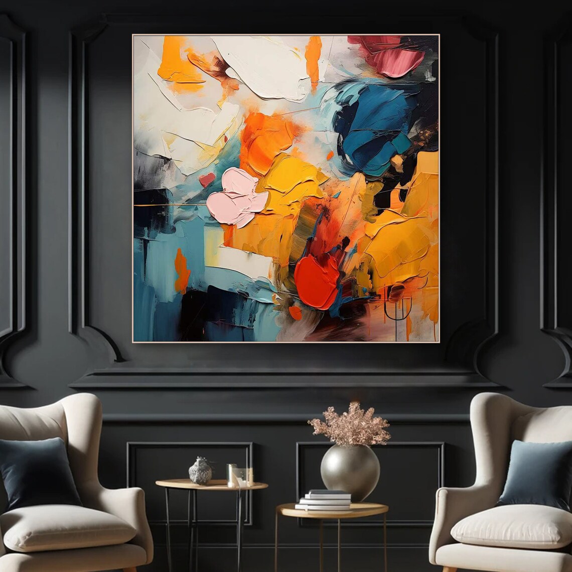 Dancing Petals, Modern Abstract Flower Art Print - Image 2