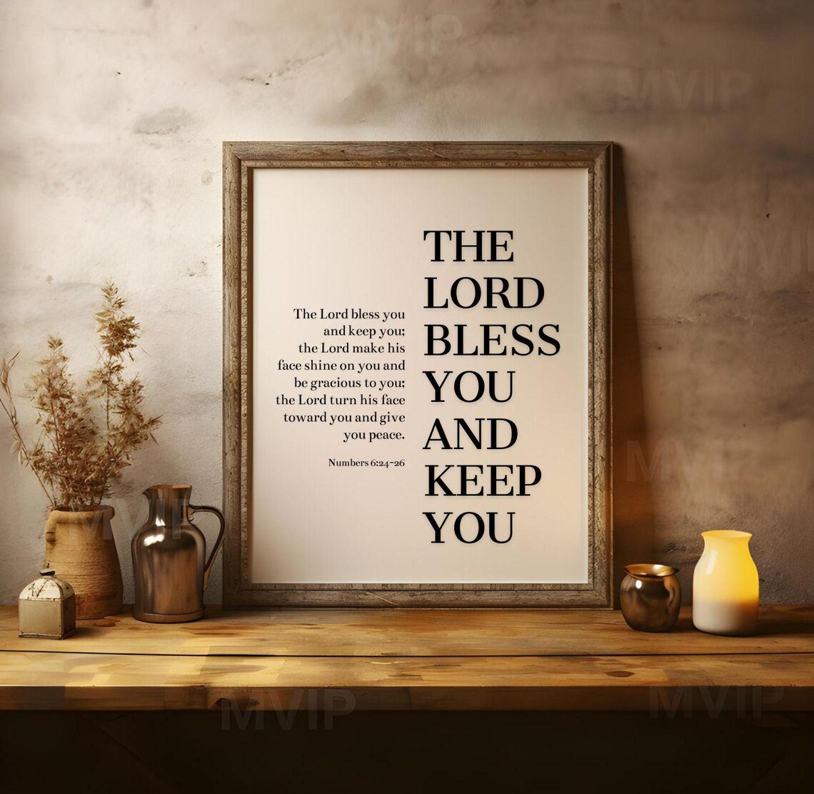 The Lord Bless You And Keep You Numbers 6 Scripture Wall Art Poster Print - Image 2