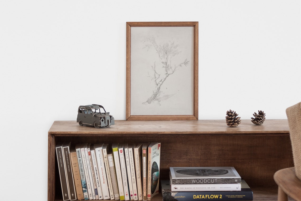 Tree Sketch Wall Art Vintage Nature Painting Neutral Farmhouse Art - Image 2