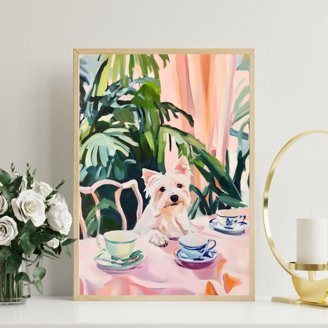 Retro West Highland White Terrier Vintage Dog Art Print - Image 3