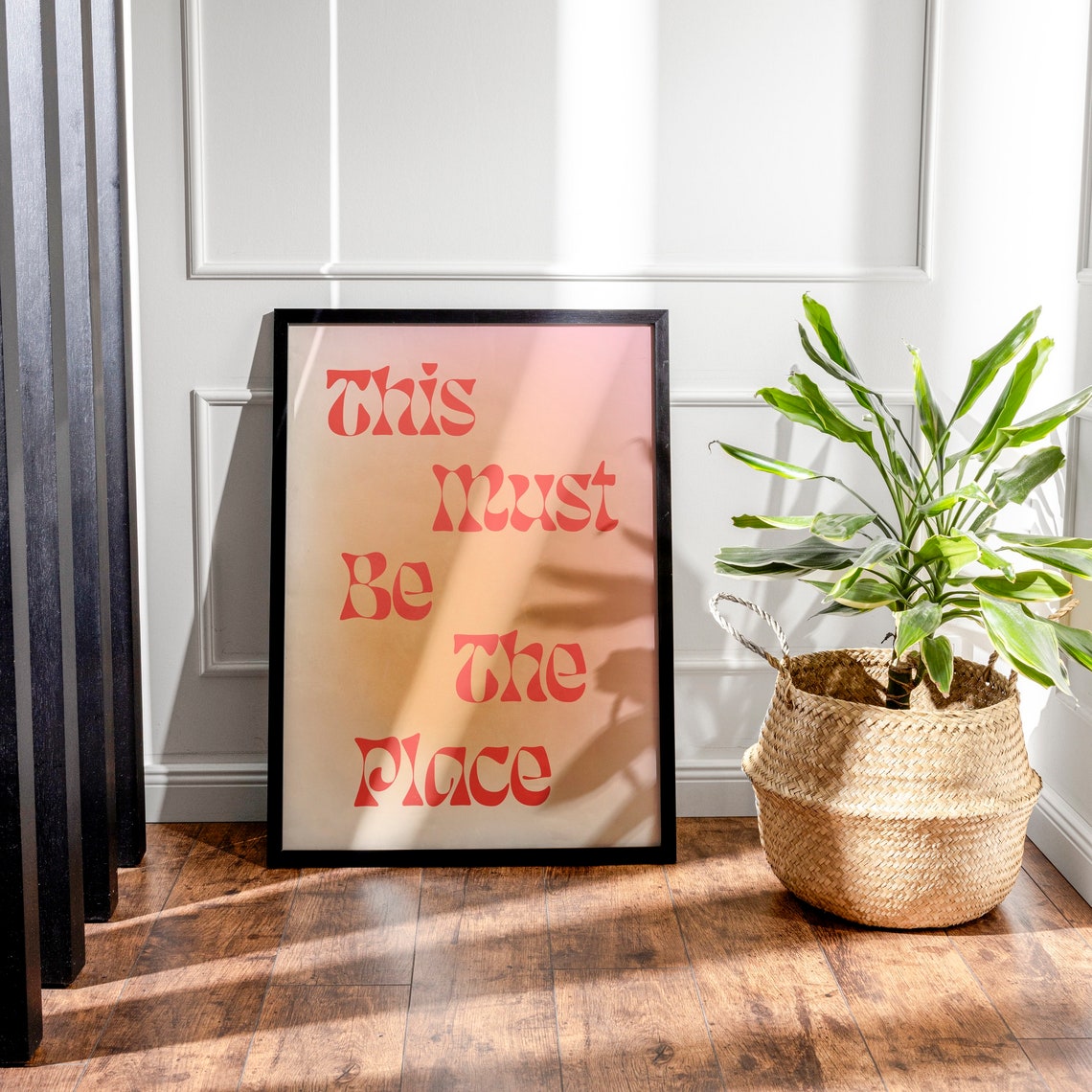 This Must Be The Place Retro Red Gradient Typography Art Print - Image 2