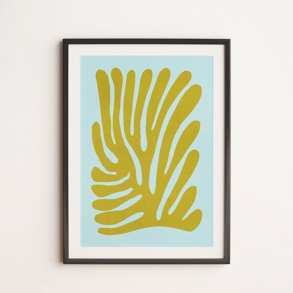Earls Green Onahau Matisse Paper Cutouts 11 Retro Matisse Colorful Mid Century Abstract Poster Art Print