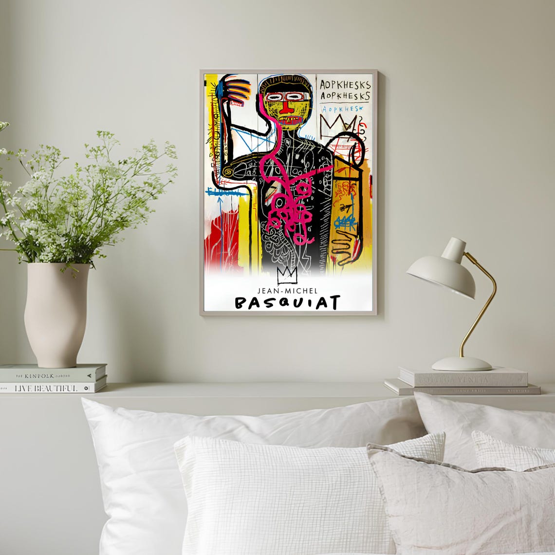Jean Michel Basquiat Figure Crown Exhibition Neo Expressionist Poster - Image 2
