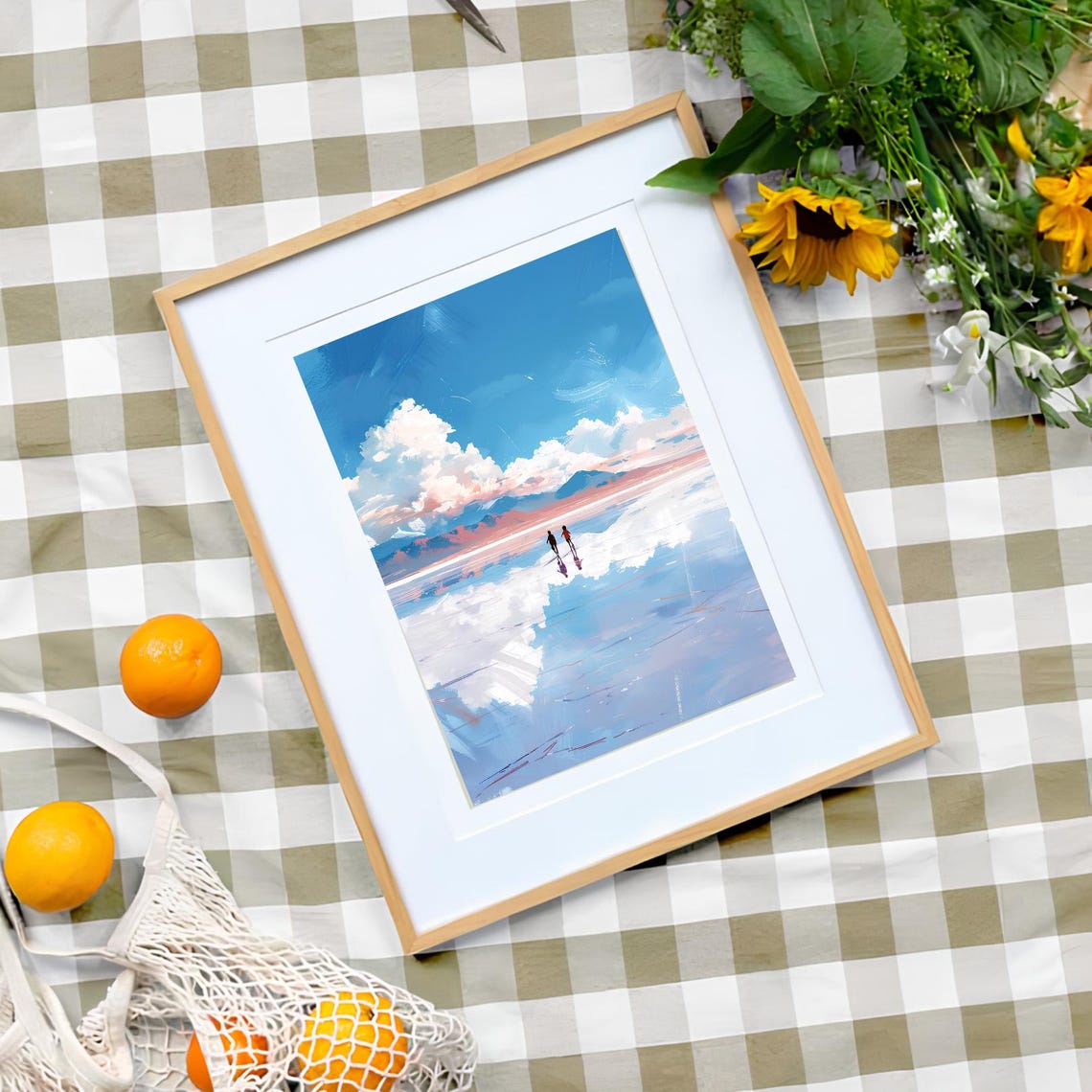 Bolivia Uyuni Salt Flats Mirror Reflection Sky Landscape Poster - Image 2