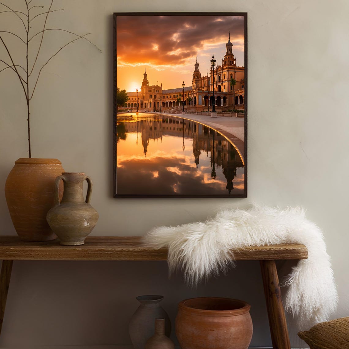 Seville Print Seville Poster Spain Print Andalusia Poster Seville Travel Poster Plaza Espana Print Seville Gift Spain - Image 2