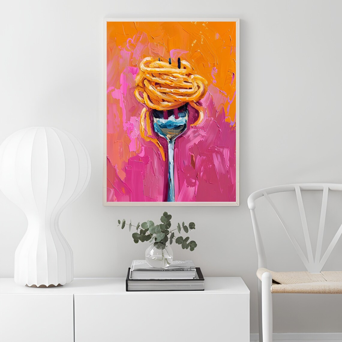 Pasta Print, Eclectic Maximalist Food Art Print - Image 2