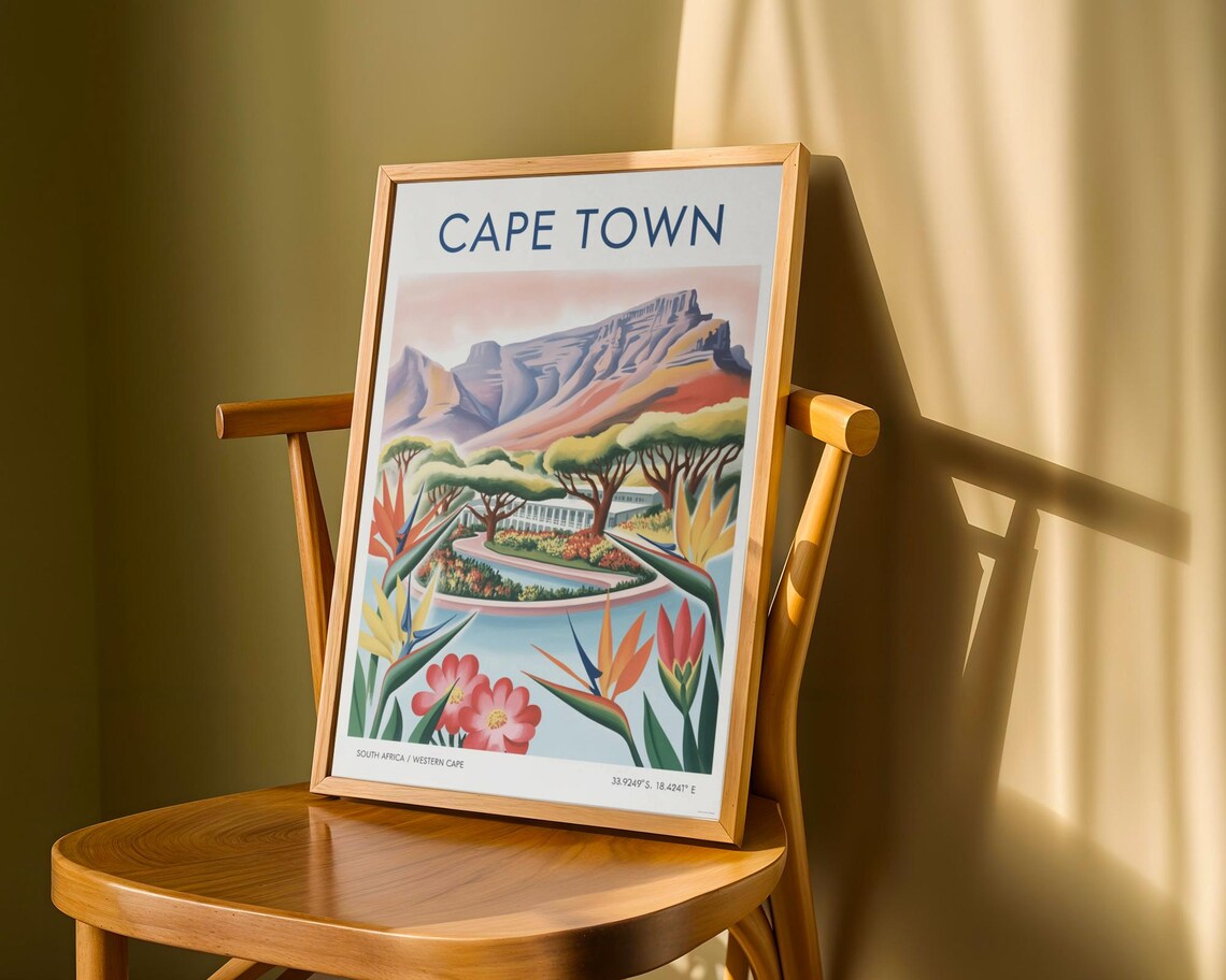 Kirstenbosch Gardens, Cape Town Vintage Travel Poster - Image 4