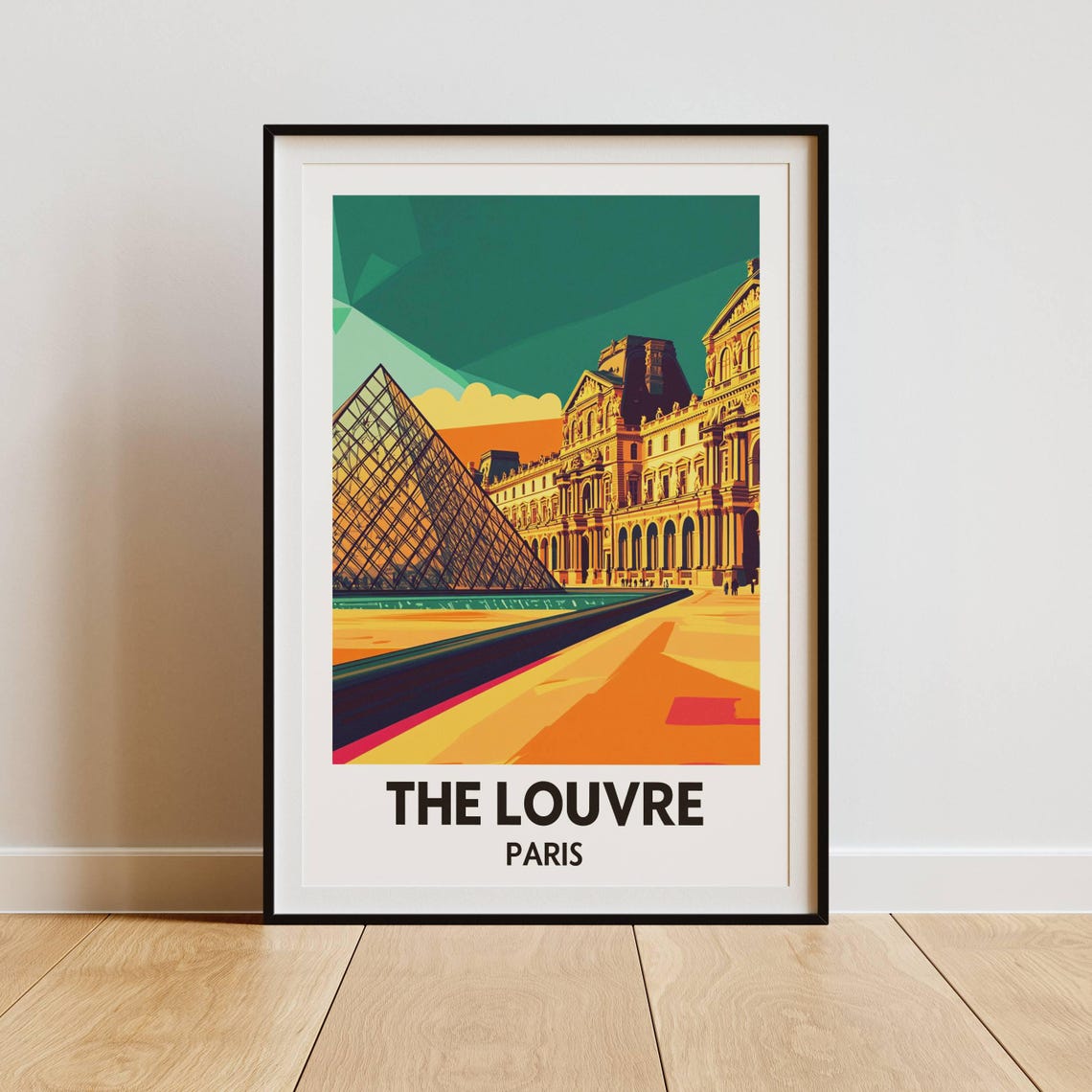 Louvre Museum Poster, Paris Landmark Art Print - Image 3