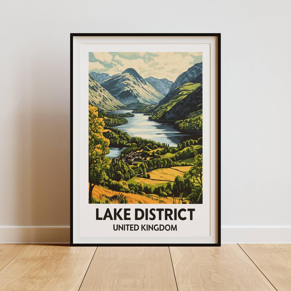 Lake District, British Countryside Travel Poster - Image 3