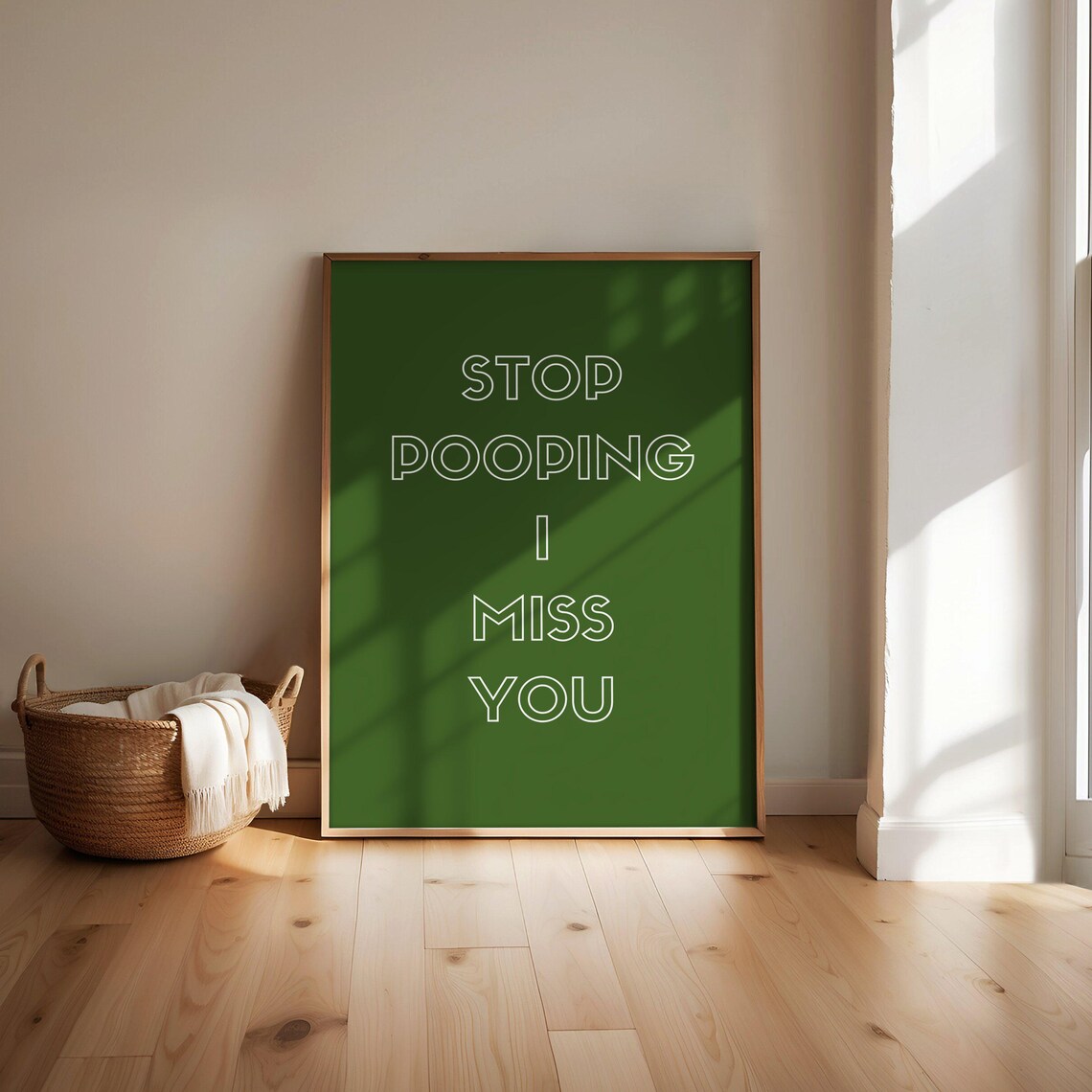Stop Pooping, I Miss You Funny Bathroom Wall Art - Image 4