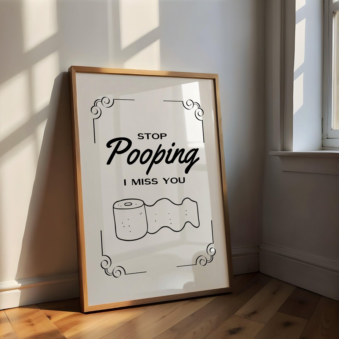 Stop Pooping I Miss You, Funny Bathroom Poster - Image 4