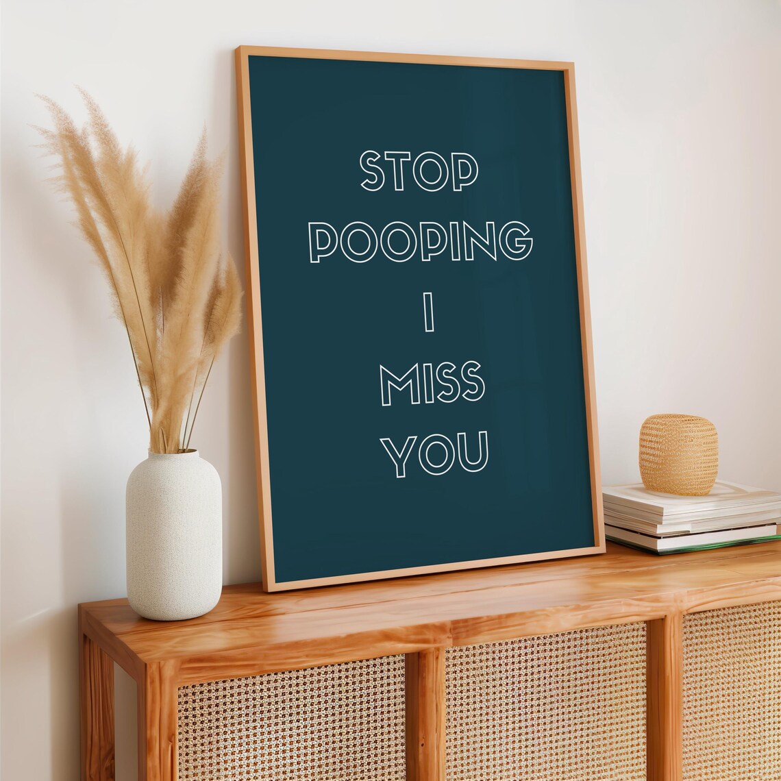 Stop Pooping, Miss You Bathroom Humor Poster - Image 2
