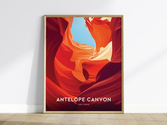 Antelope Canyon Arizona Poster Slot Canyon Art Framedunframed Nature Print Travel Gift Southwest Decor Travel Art Airbnb Wall Decor