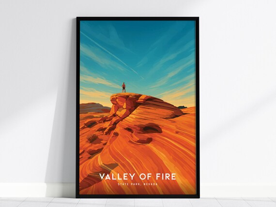 Valley of Fire State Park Nevada Red Rock Desert Travel Poster