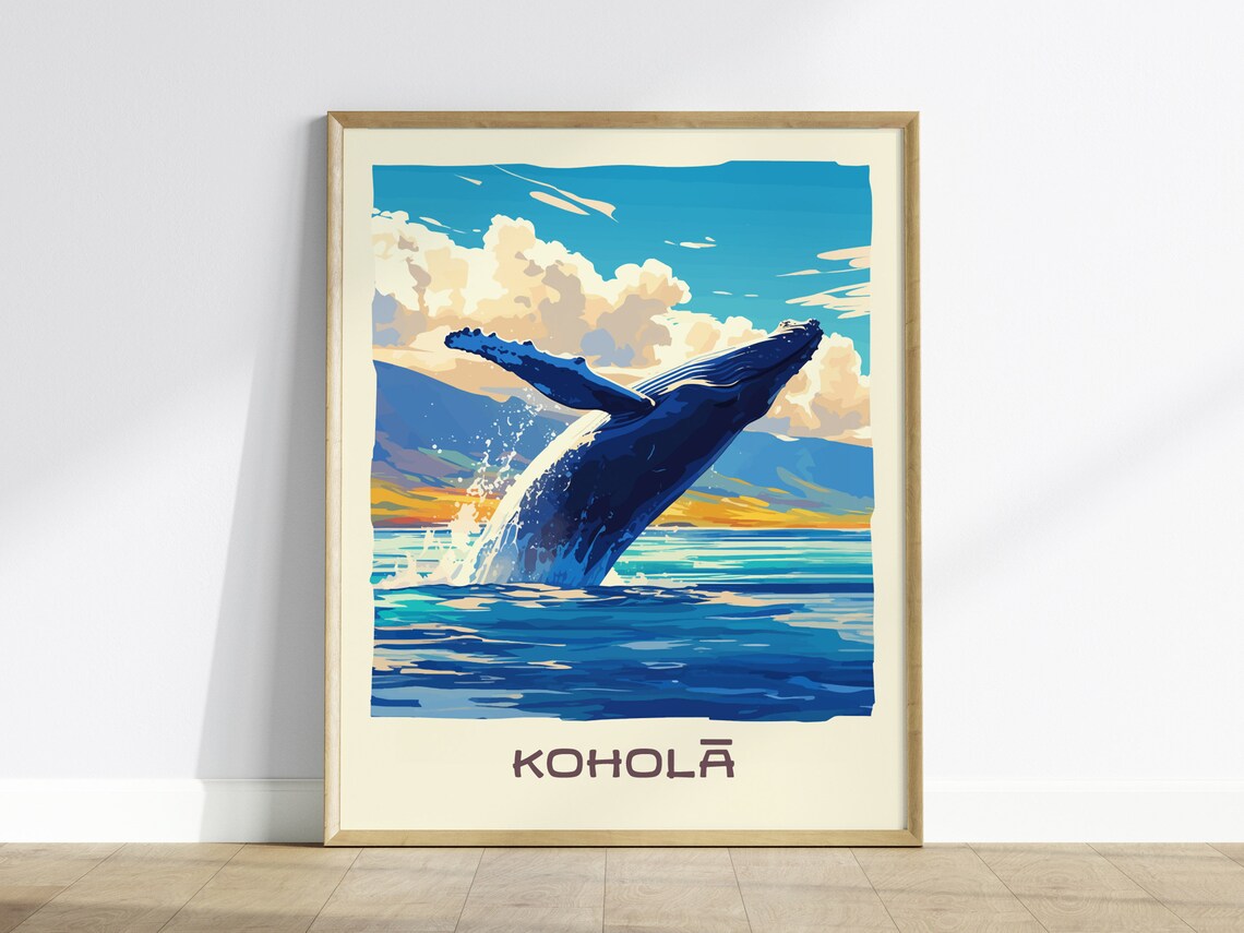 Hawaiian Humpback Whale Kohola Art Print