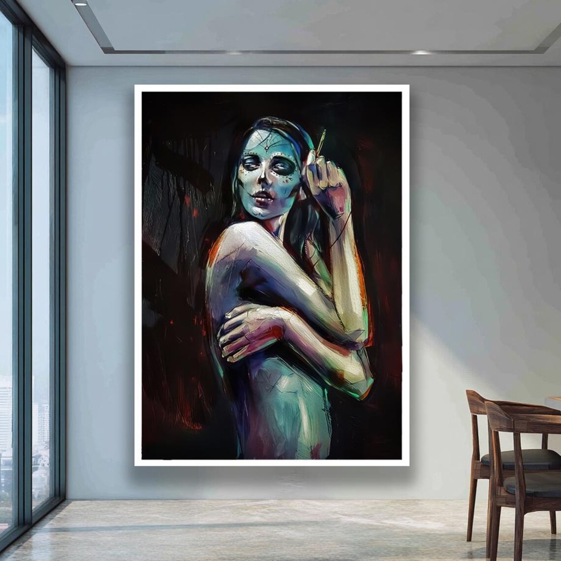Modern Abstract Woman Portrait Art Print