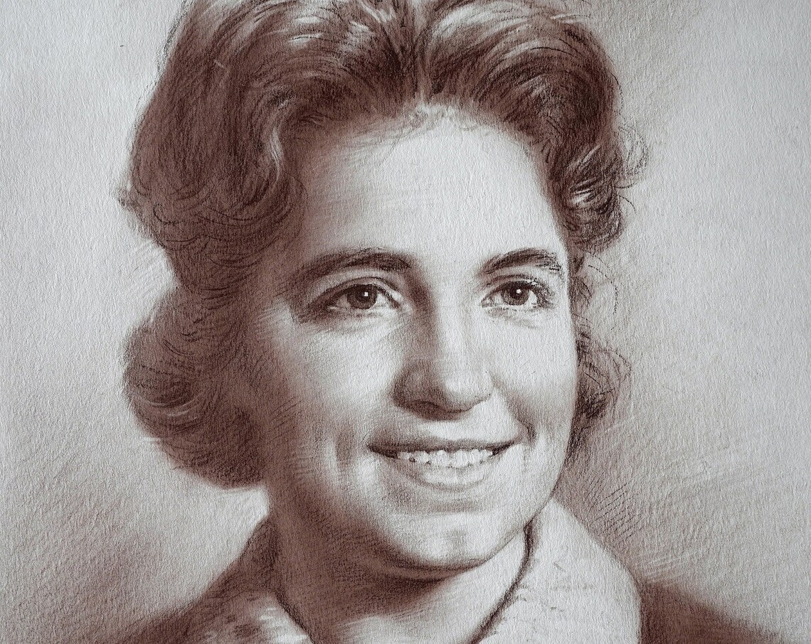 Sepia Custom Portrait From Photo, Family Portrait - Image 3