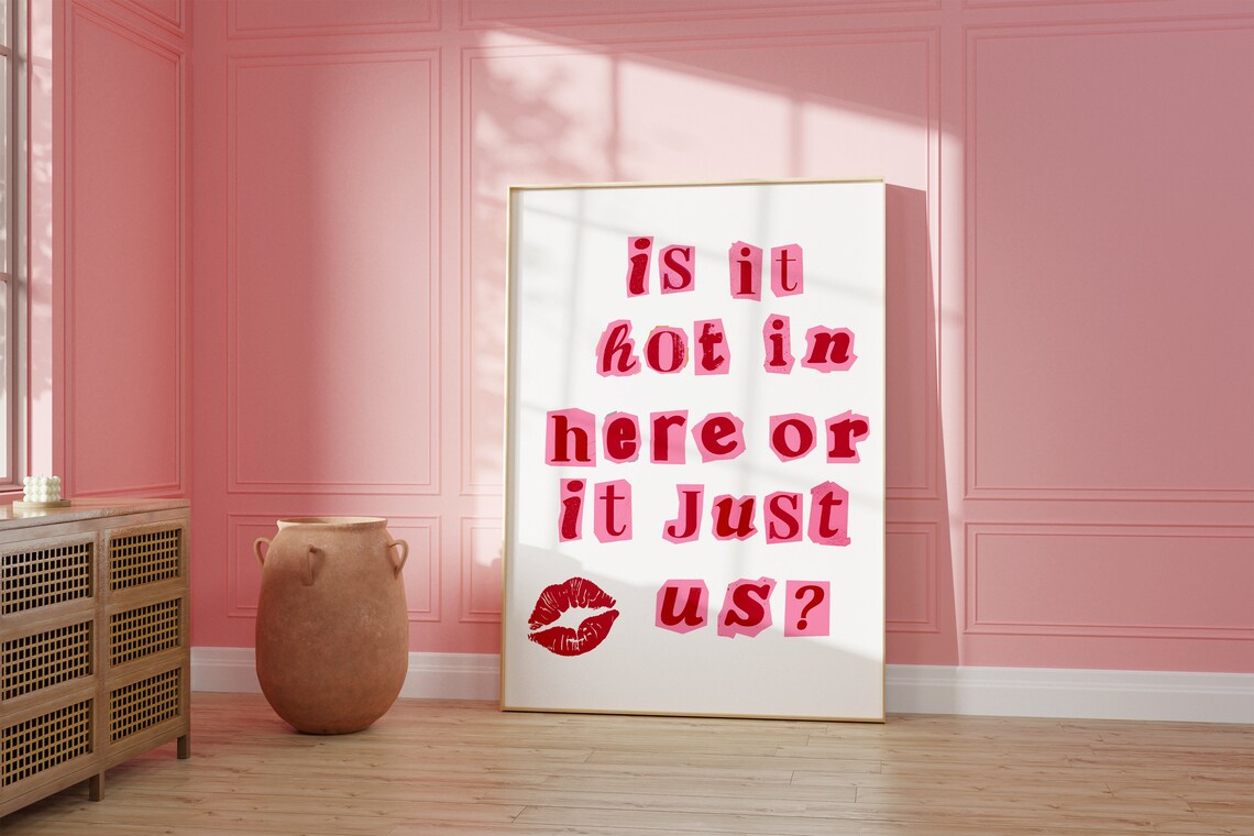 Trendy Pink Scrapbook Typography Funny Art Print - Image 2