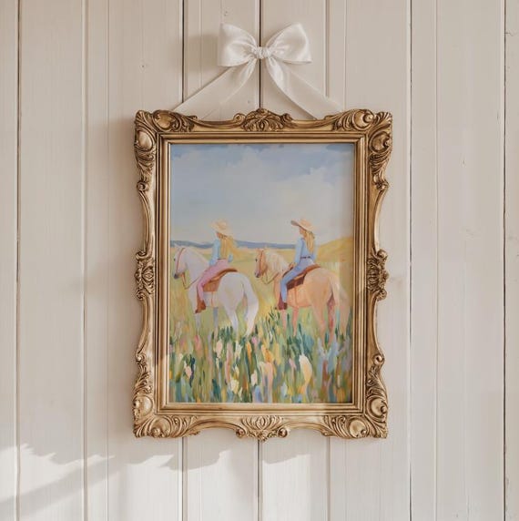 Cowgirl Wall Art Dorm Decor Western Poster Preppy Cowboy Room Rustic