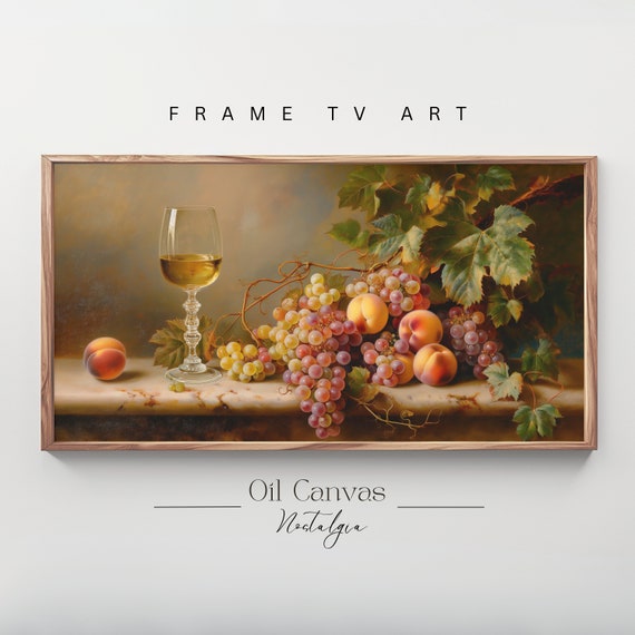 Country Kitchen Frame Tv Art Fine Art Vintage Still Life Decor Moody Black Autumn Wall Farmhouse Decor