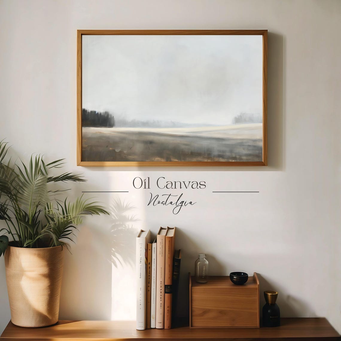 Wall Art Moody Abstract Minimalist Landscape Modern Wall Decor Print - Image 3