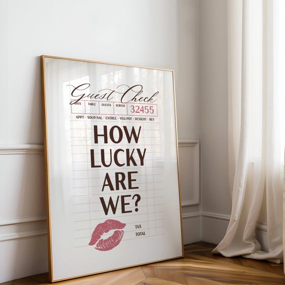 How Lucky Are We Print College Apartment Decor Western Cowgirl Dorm Room Posters Ace Of Spades Trendy Wall Art Girly Preppy Aesthetic
