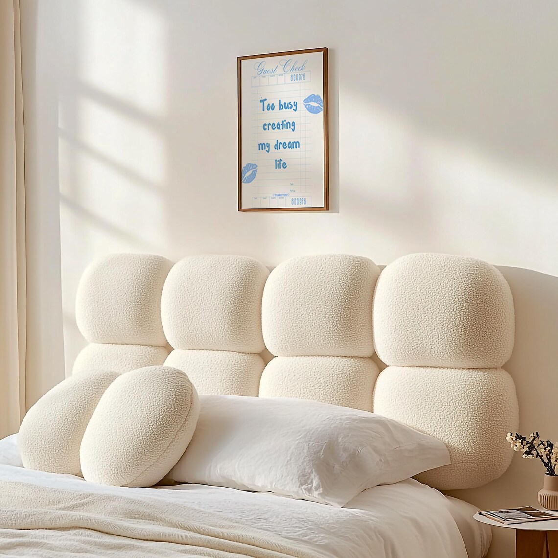Too Busy Creating My Dream Life Blue Guest Check Quote Poster - Image 5