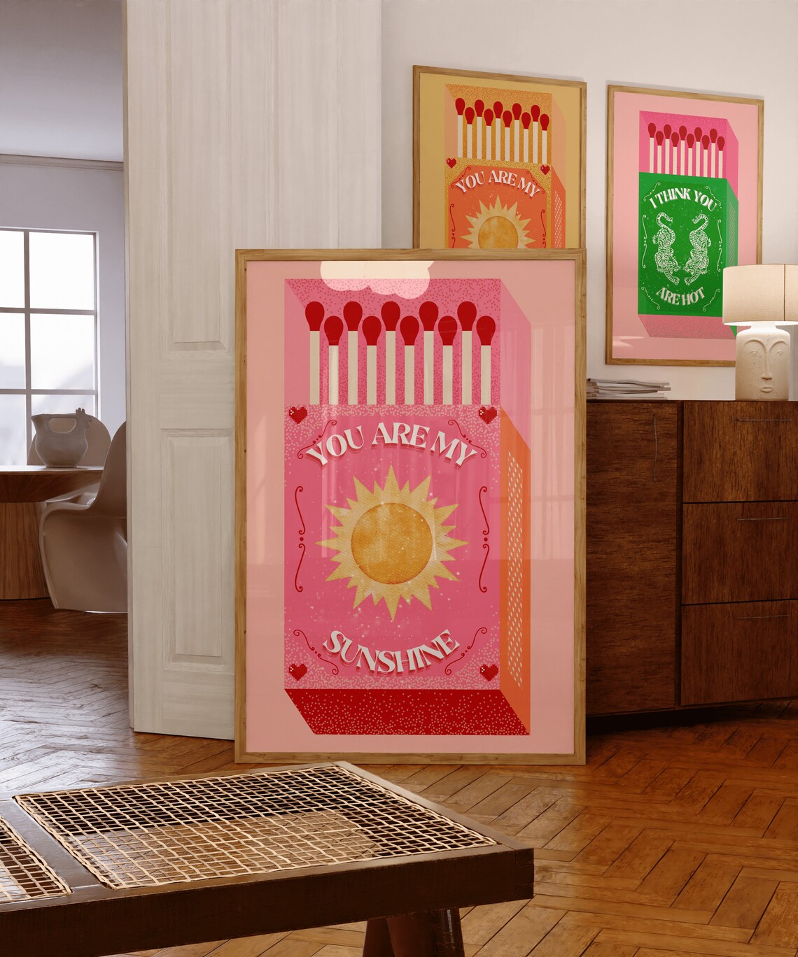 You Are My Sunshine Retro Sun Poster Print