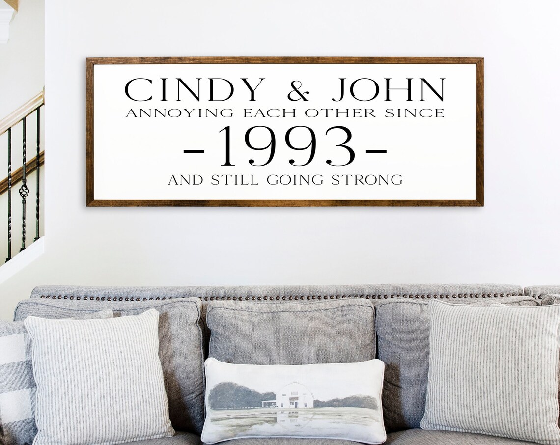 Annoying Each Other Since Personalized Family Wall Art