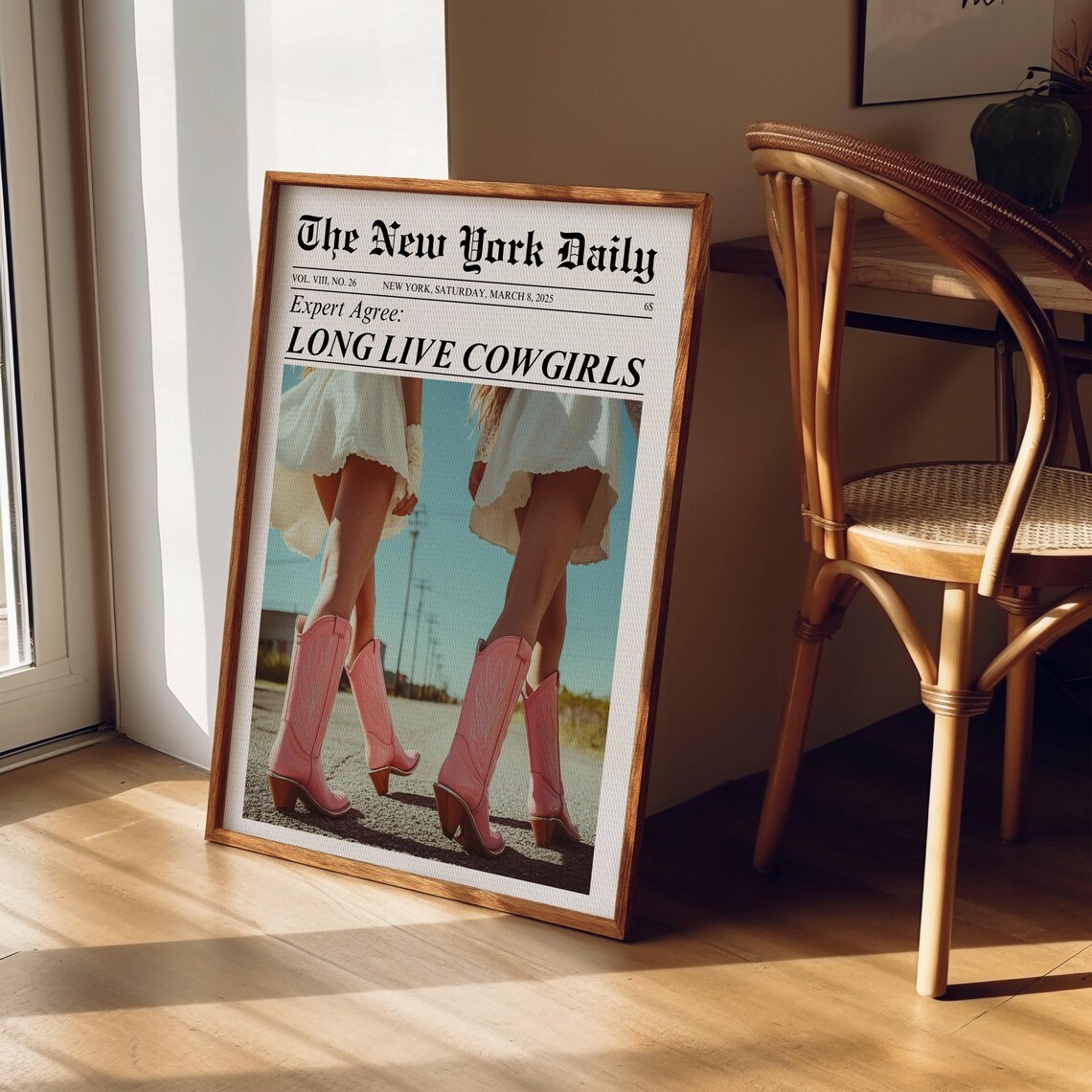 Long Live Cowgirls Preppy Retro Art Print - Image 4