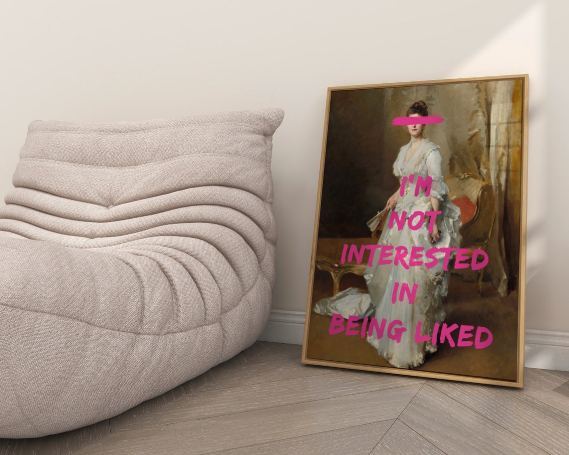 Im Not Interested In Being Liked Altered Classic Portrait Poster - Image 4