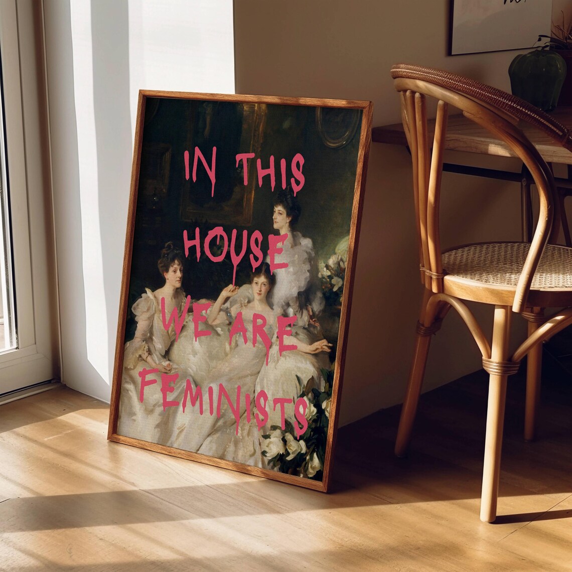 In This House We Are Feminist Art Print, Vintage - Image 5
