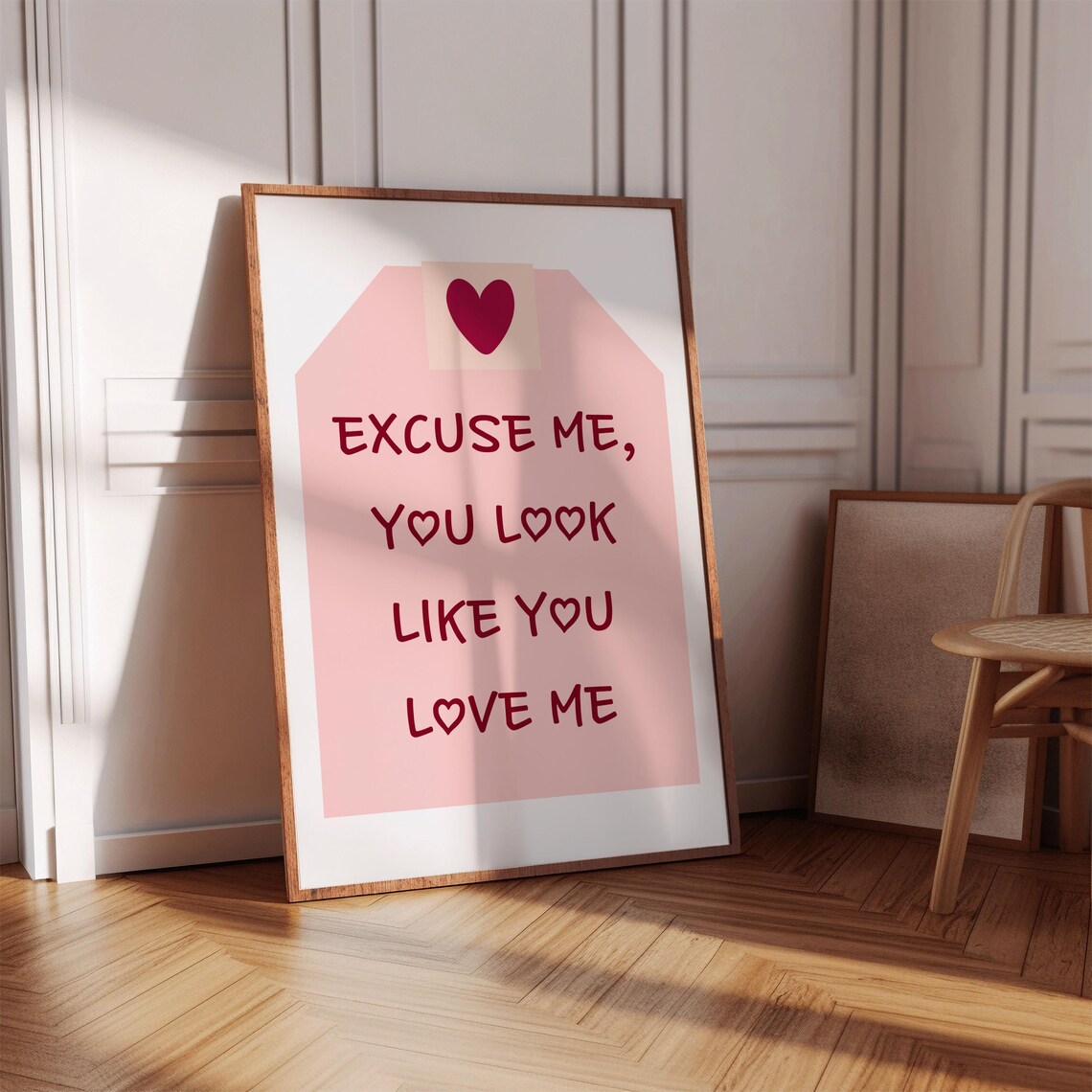 Excuse Me You Look Like You Love Me Pink Flirty Coquette Poster - Image 5