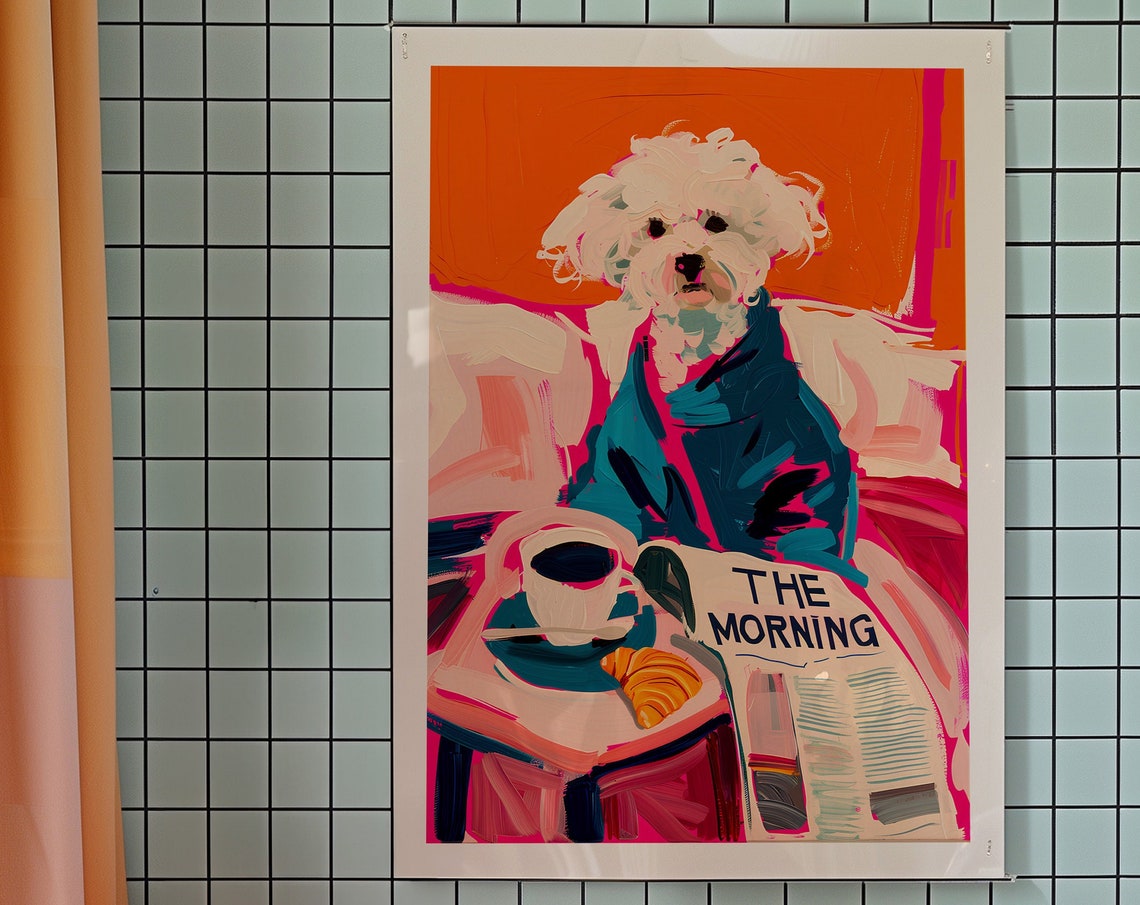Matisse Dog Print Eclectic Kitsch Wall Art