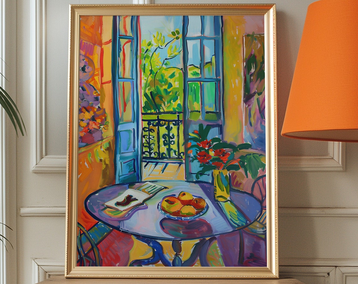 Matisse Inspired Art Print Retro Kitchen Still Life