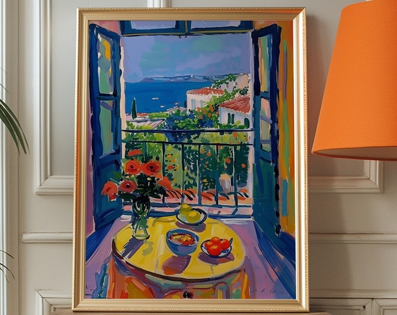 Matisse Style Kitchen Art Print Eclectic Kitsch Decor