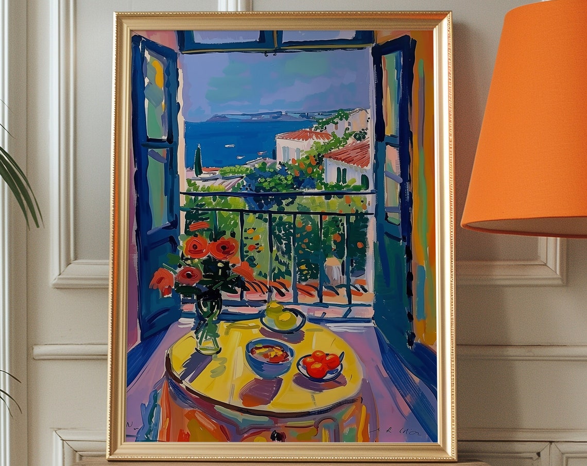 Matisse Style Kitchen Art Print Eclectic Kitsch Decor