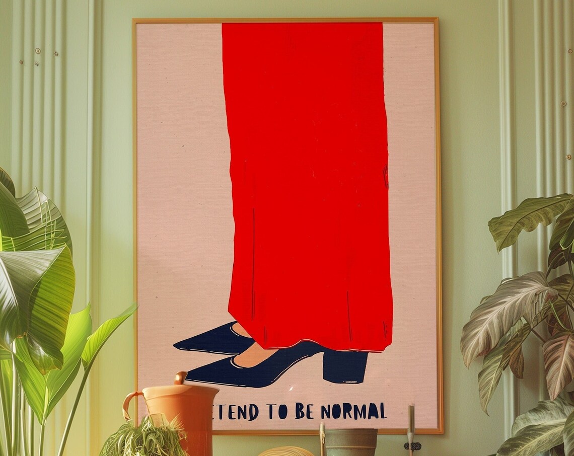 Trendy Woman Shoes Psychedelic Art Print