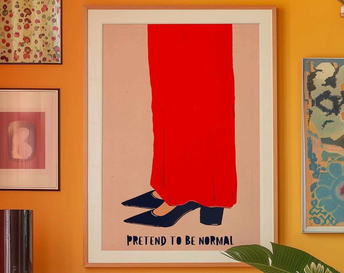 Trendy Woman Psychedelic Typography Art Print