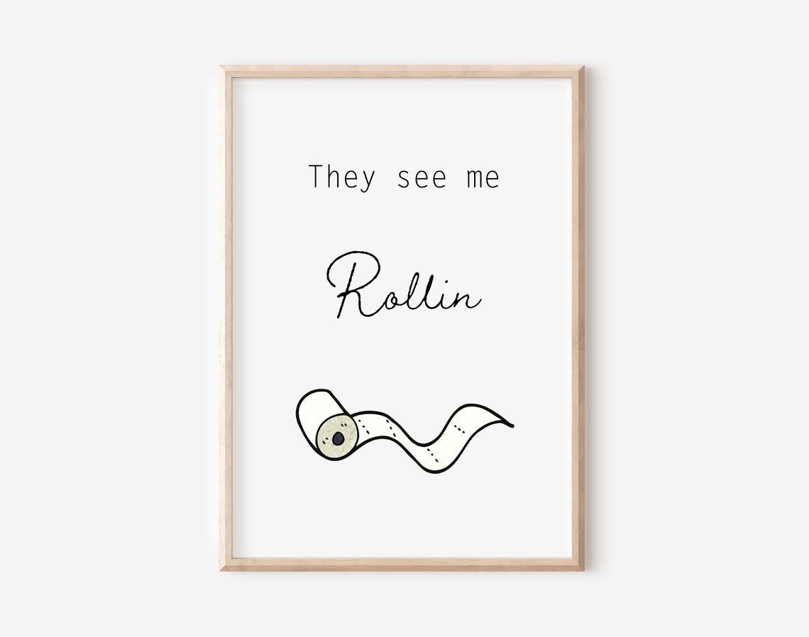 Wasch Dir Die Haende German Bathroom Typography Humor Poster - Image 2