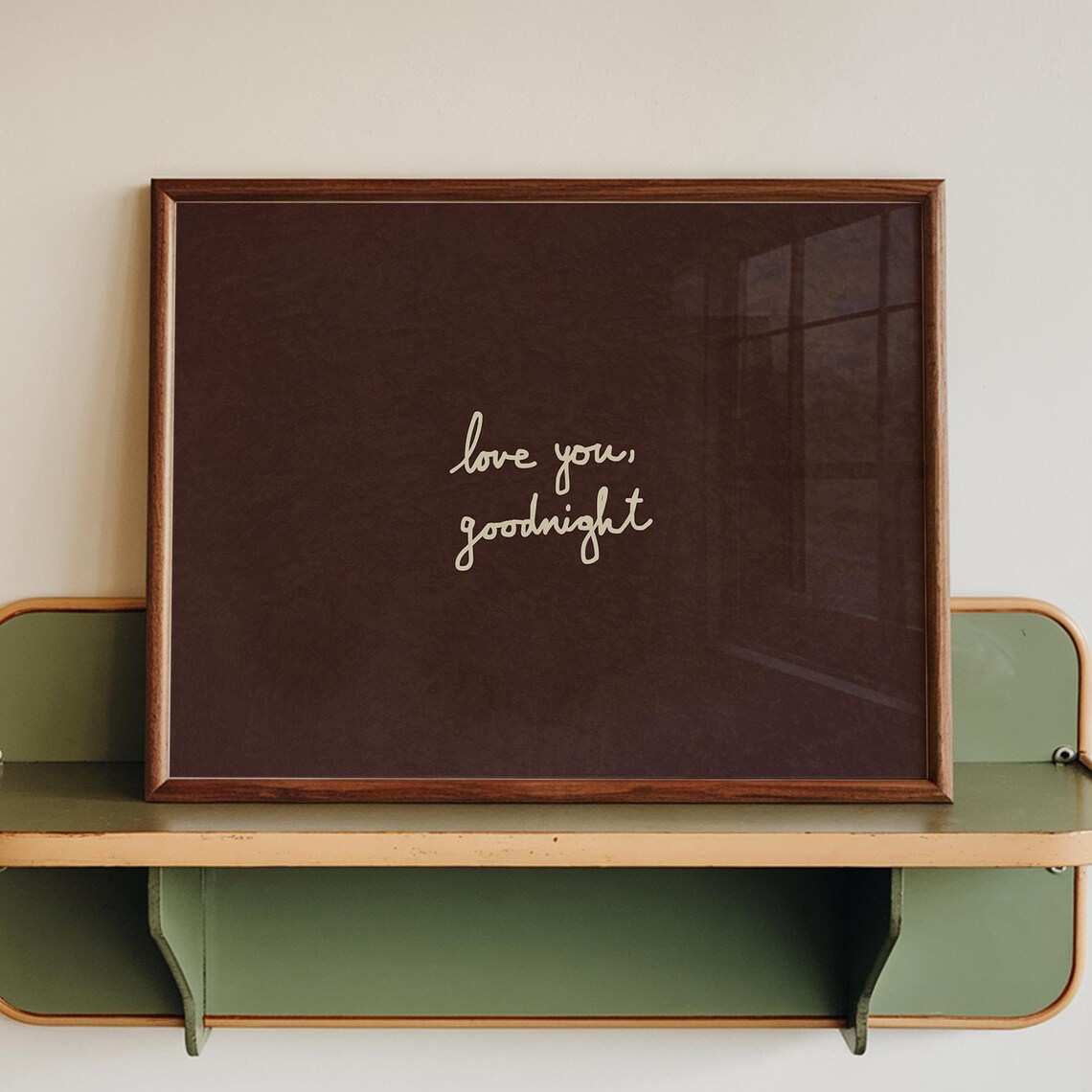 Love You Goodnight Neutral Bedroom Poster Print