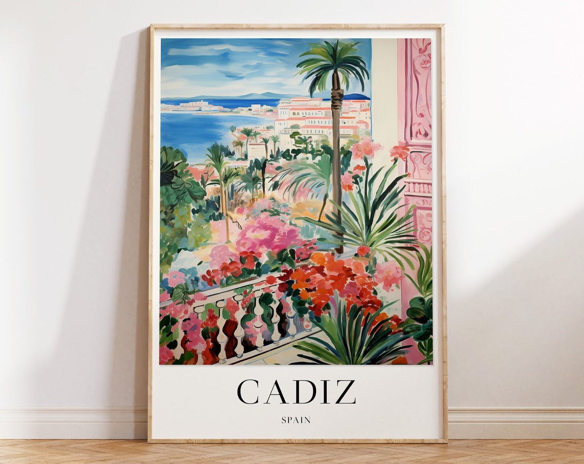 Cadiz Spain Flower Filled Balcony Mediterranean Coast Poster