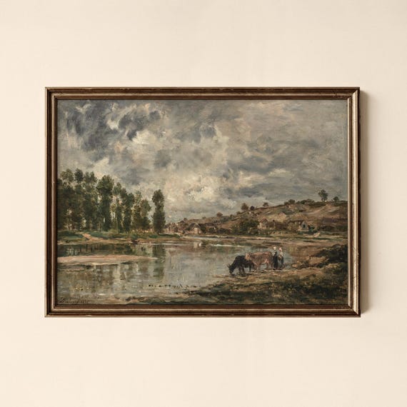 Vintage Lake Landscape Print Living Room Decor Wall Art Collected Prints Cpl168
