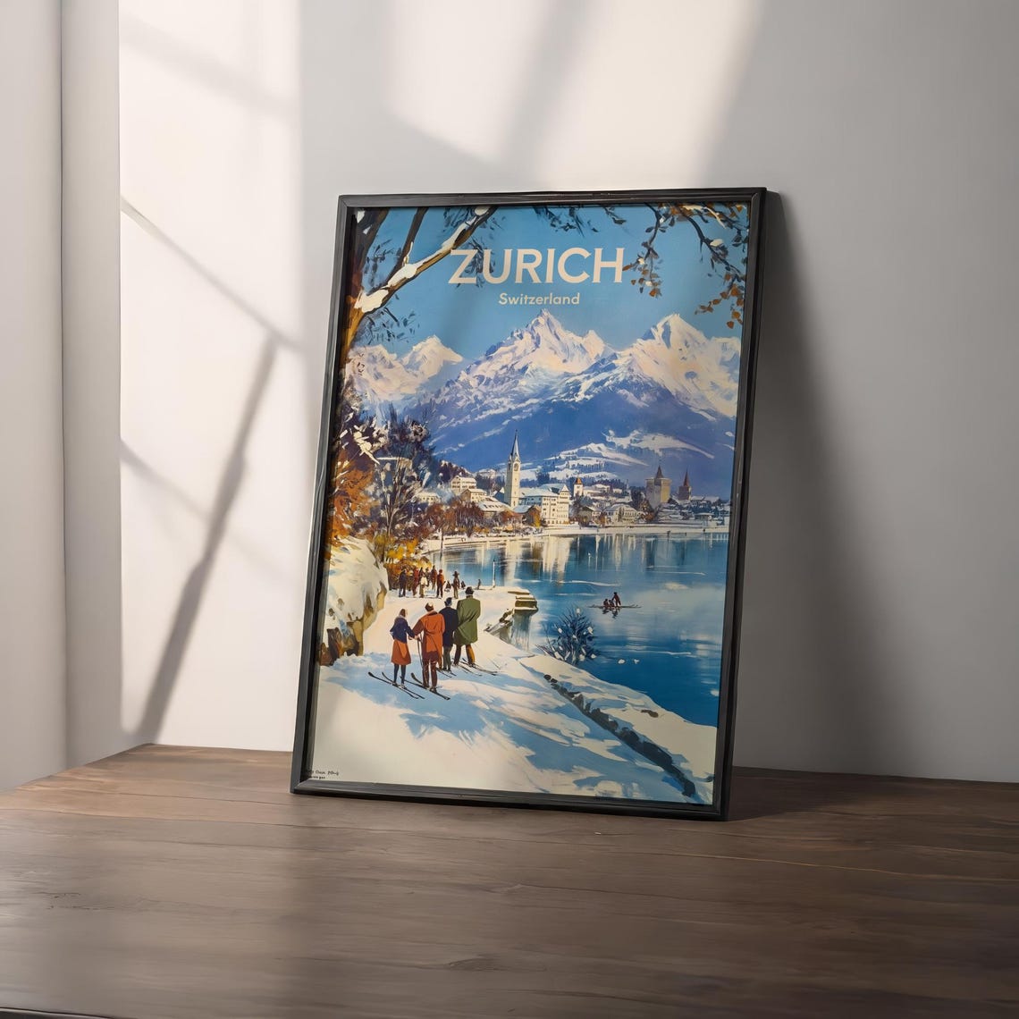 Switzerland Travel Poster Zurich Switzerland Wall Art Travel Print Switzerland Travel Art Switzerland Wall Art - Image 2