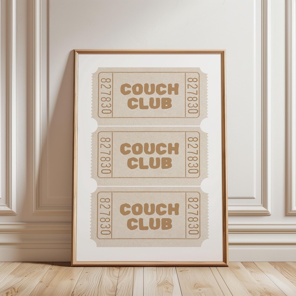 Couch Club Retro Living Room Poster Print