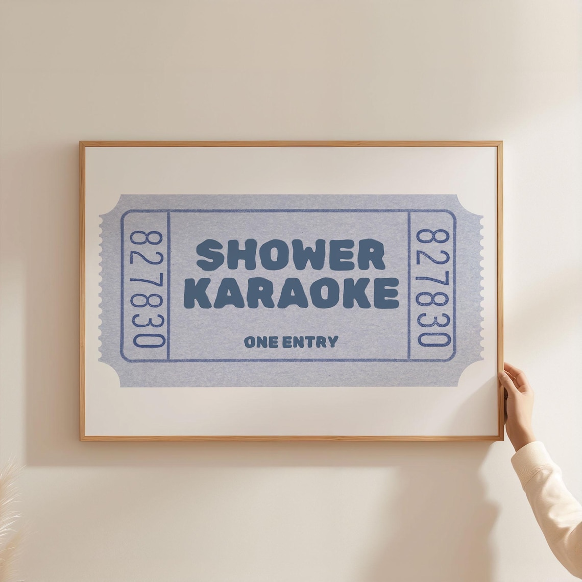 Landscape Horizontal Shower Karaoke Ticket Art Print