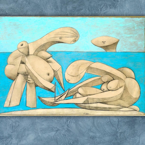 Pablo Picasso La Baignade 1937 Abstract Bathers Cubist Art Poster