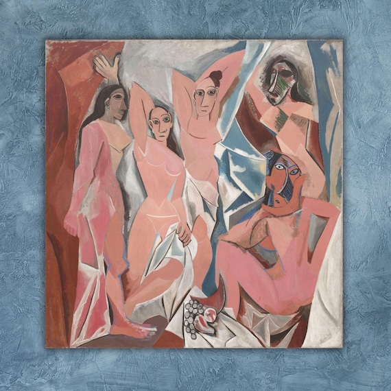 Pablo Picasso Les Demoiselles dAvignon Cubist Masterpiece Poster