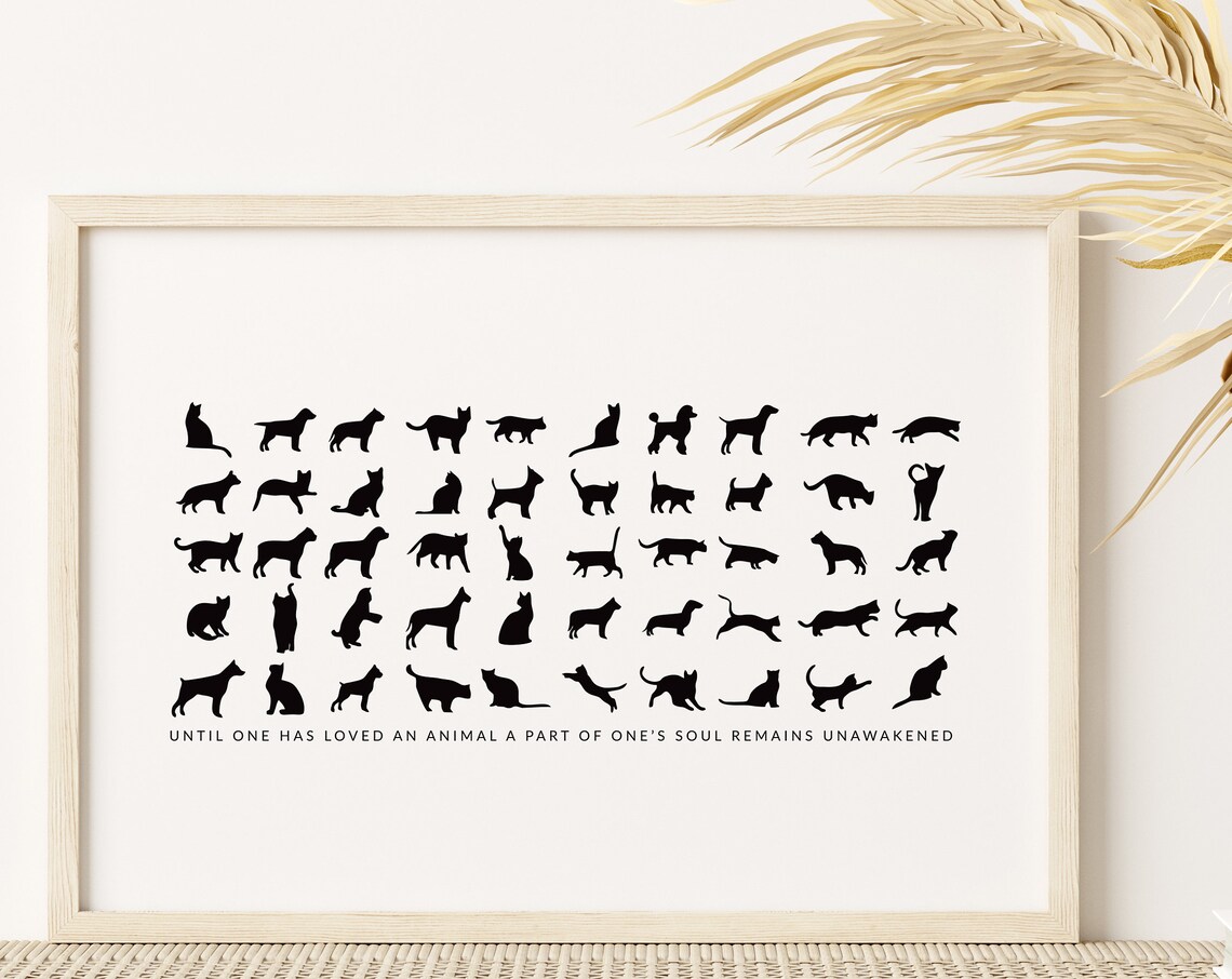 Pets Animal Lover Wall Art, Cat and Dog Print - Image 2