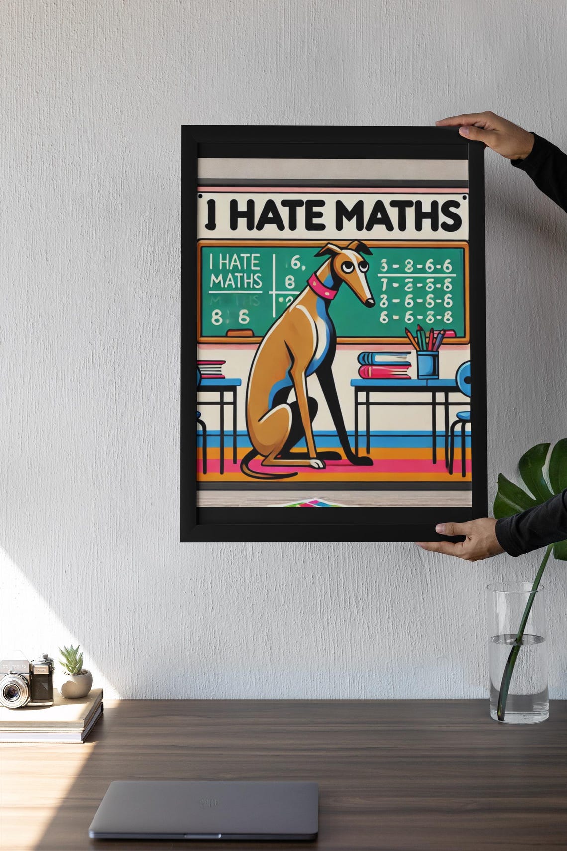 Cute Dog Print Retro Home Poster Funny Colorful Eclectic Posters Wholesome Prints Greyhound Decor Unique Posters - Image 3